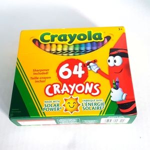 64 pcs Solar Power Crayons Crayola + 1 Sharpener Included (New Ones)